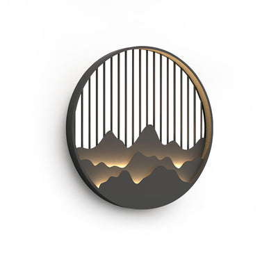 Sumi Mountain Circular Wall Light - Neutral Decor