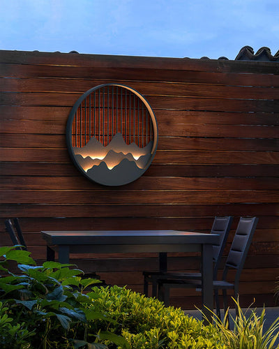 Sumi Mountain Circular Wall Light - Neutral Decor