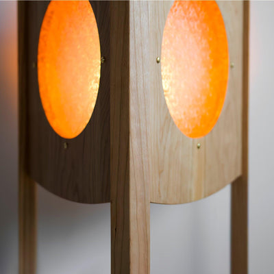 Carvora Wooden Panel Floor Lamp