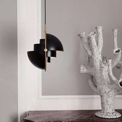 Lustra Pendant Lamp Deformed Ball Golden - Neutral Decor