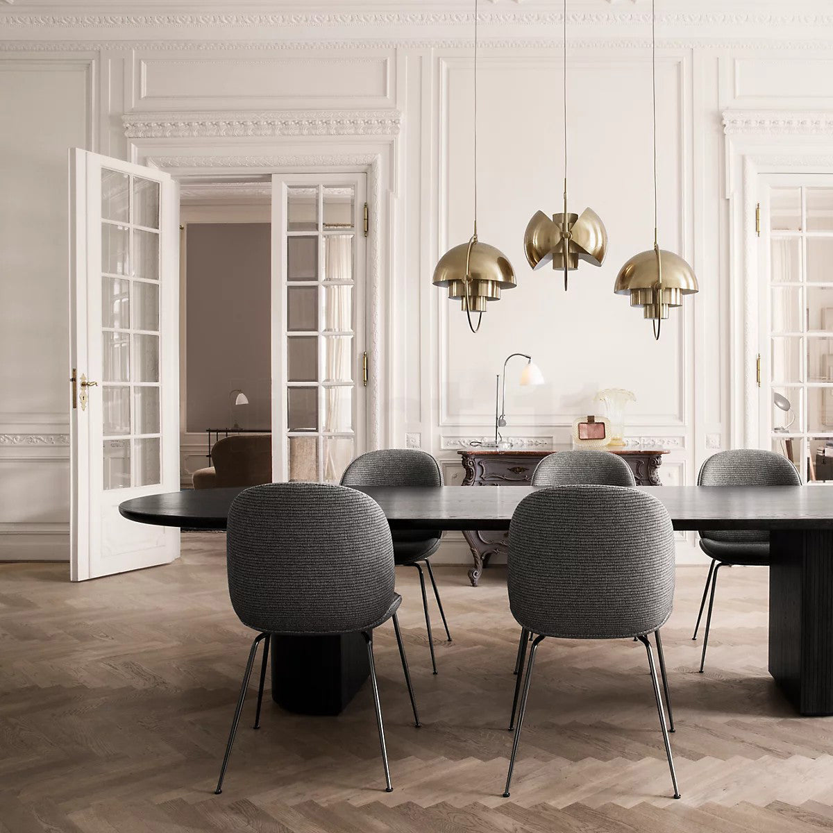 Miruaine Pendant Lamp Deformed Ball Golden