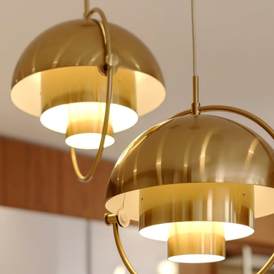 Miruaine Pendant Lamp Deformed Ball Golden