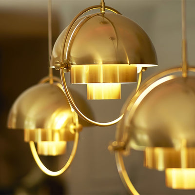 Miruaine Pendant Lamp Deformed Ball Golden