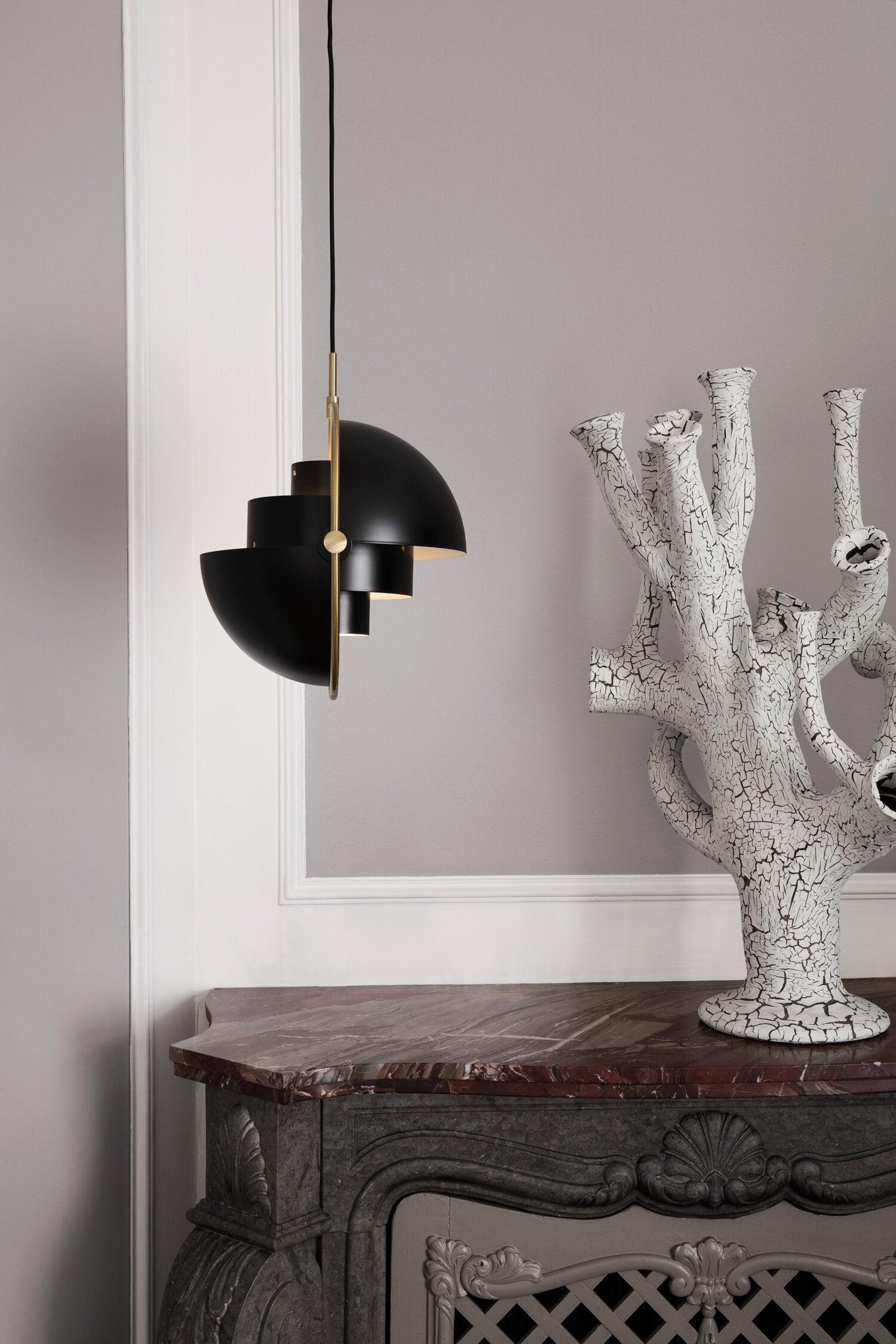 Miruaine Pendant Lamp Deformed Ball Golden