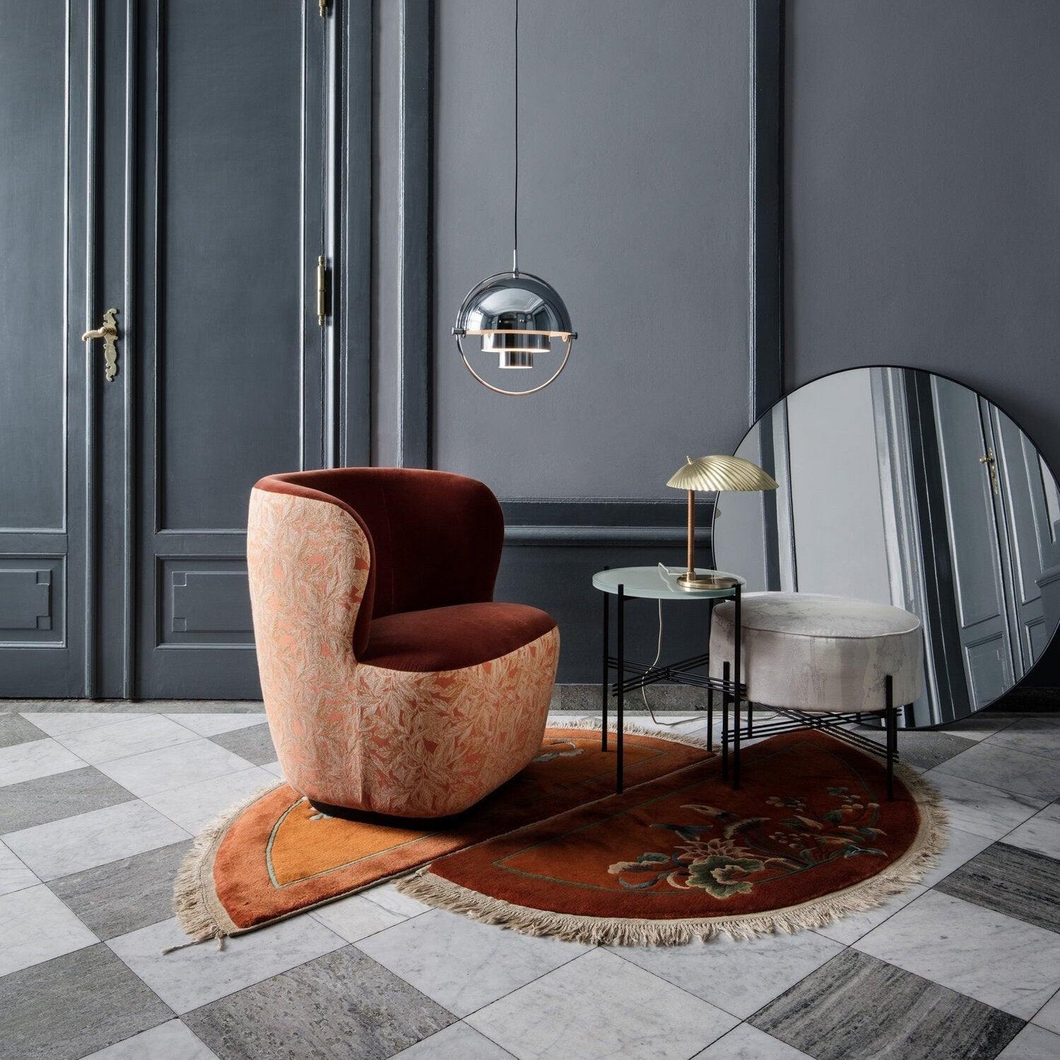 Miruaine Pendant Lamp Deformed Ball Golden