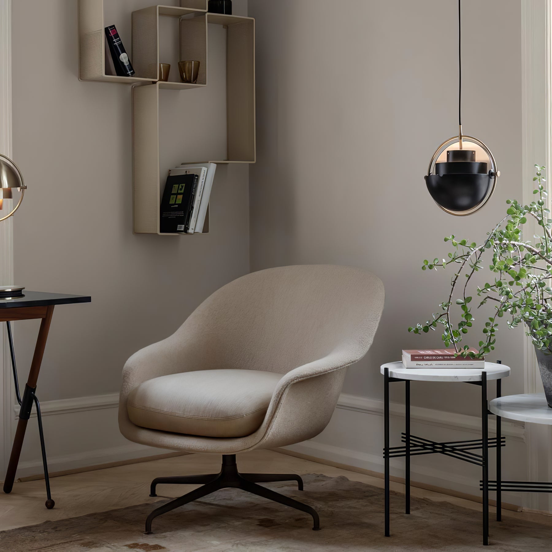 Miruaine Pendant Lamp Deformed Ball Golden
