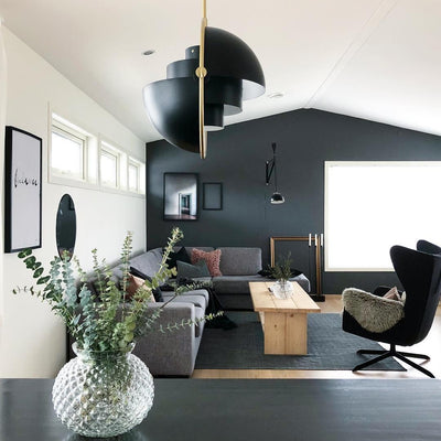 Lustra Pendant Lamp Deformed Ball Golden - Neutral Decor