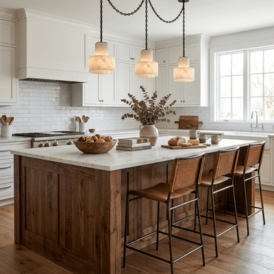 Leocadie Multi-Tier Chain Drum Pendant Lamp