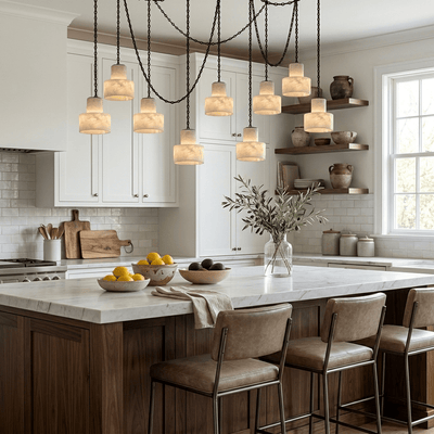 Leocadie Multi-Tier Chain Drum Pendant Lamp