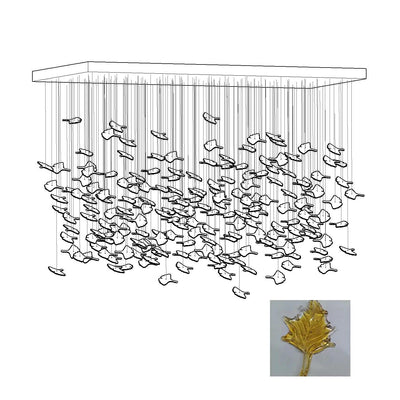 Syraean Multicolor Maple Leaf Crystal Chandelier