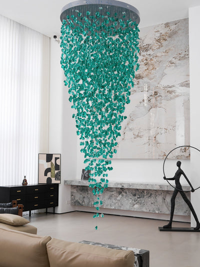 Belora Postmodern Luxury Stone Crystal Chandelier