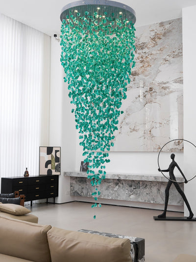 Belora Postmodern Luxury Stone Crystal Chandelier