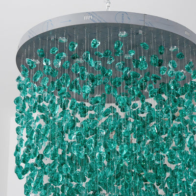 Belora Postmodern Luxury Stone Crystal Chandelier