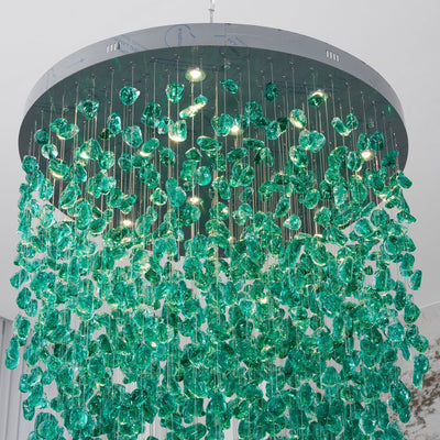 Belora Postmodern Luxury Stone Crystal Chandelier