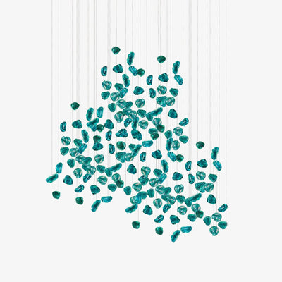Belora Postmodern Luxury Stone Crystal Chandelier
