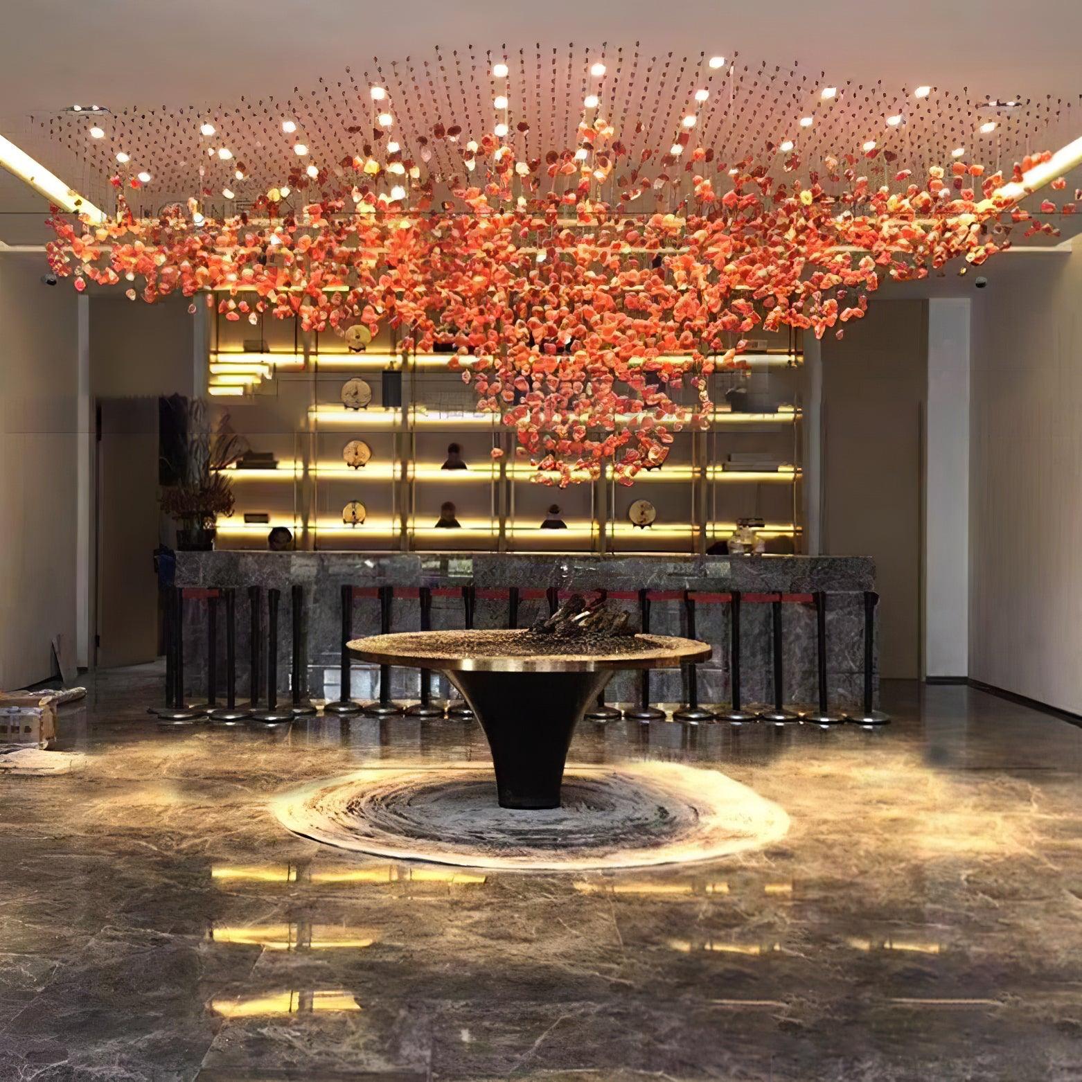 Polychrome Mineral Quartz Cascade Chandelier