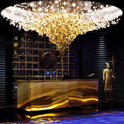 Belora Postmodern Luxury Stone Crystal Chandelier