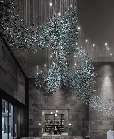 Belora Postmodern Luxury Stone Crystal Chandelier