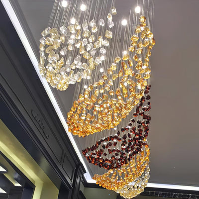 Belora Postmodern Luxury Stone Crystal Chandelier