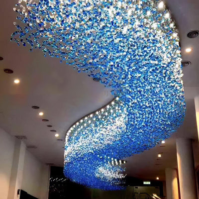 Belora Postmodern Luxury Stone Crystal Chandelier