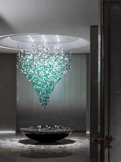Belora Postmodern Luxury Stone Crystal Chandelier