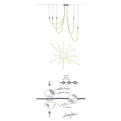 Constellation Matrix Cascade Chandelier