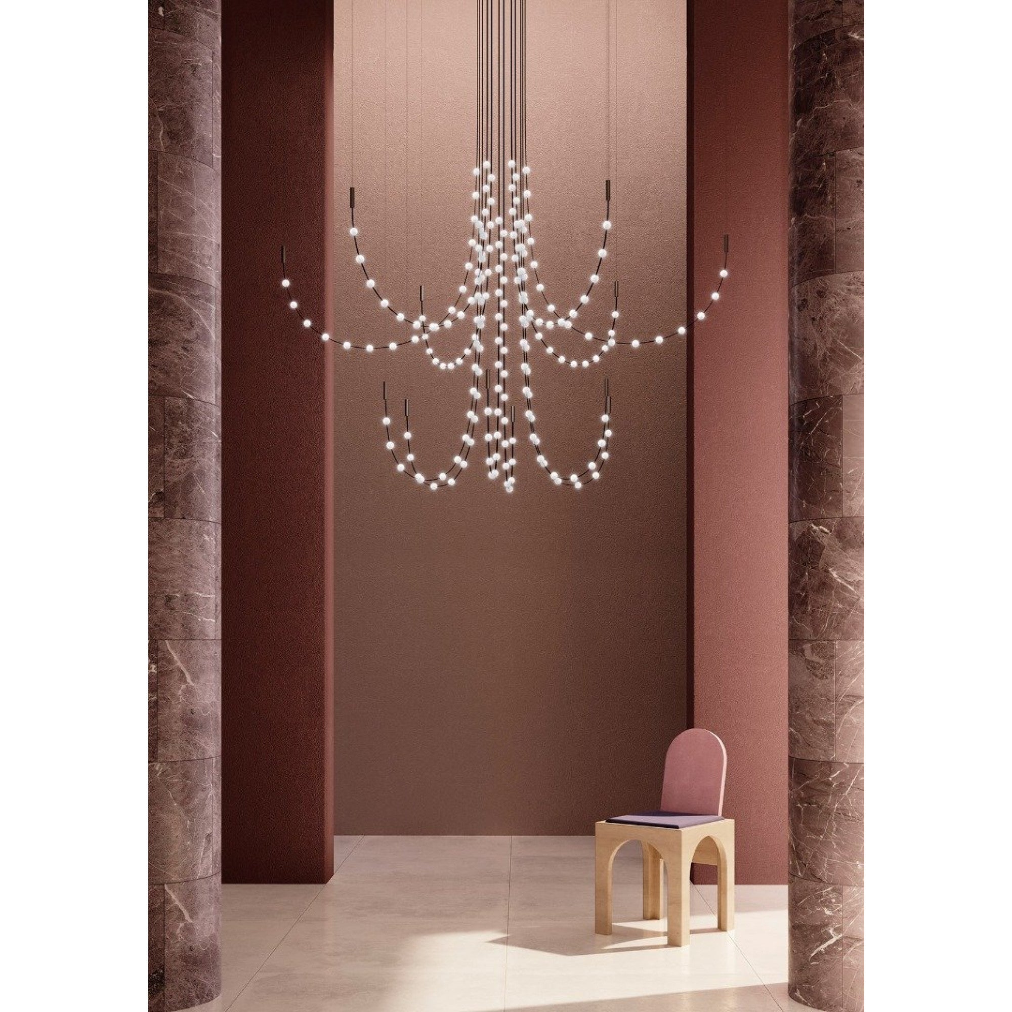 Constellation Matrix Cascade Chandelier
