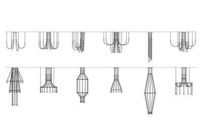 Constellation Matrix Cascade Chandelier