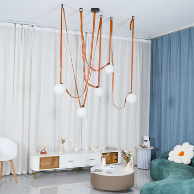 Velinenne Pendant Lamp Leather Belt Glass