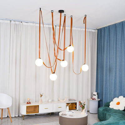 Velinenne Pendant Lamp Leather Belt Glass