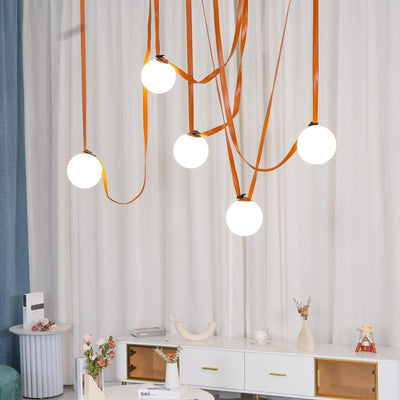 Velinenne Pendant Lamp Leather Belt Glass