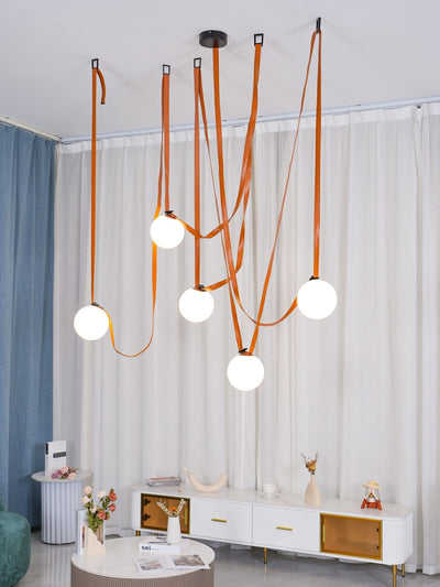 Velinenne Pendant Lamp Leather Belt Glass