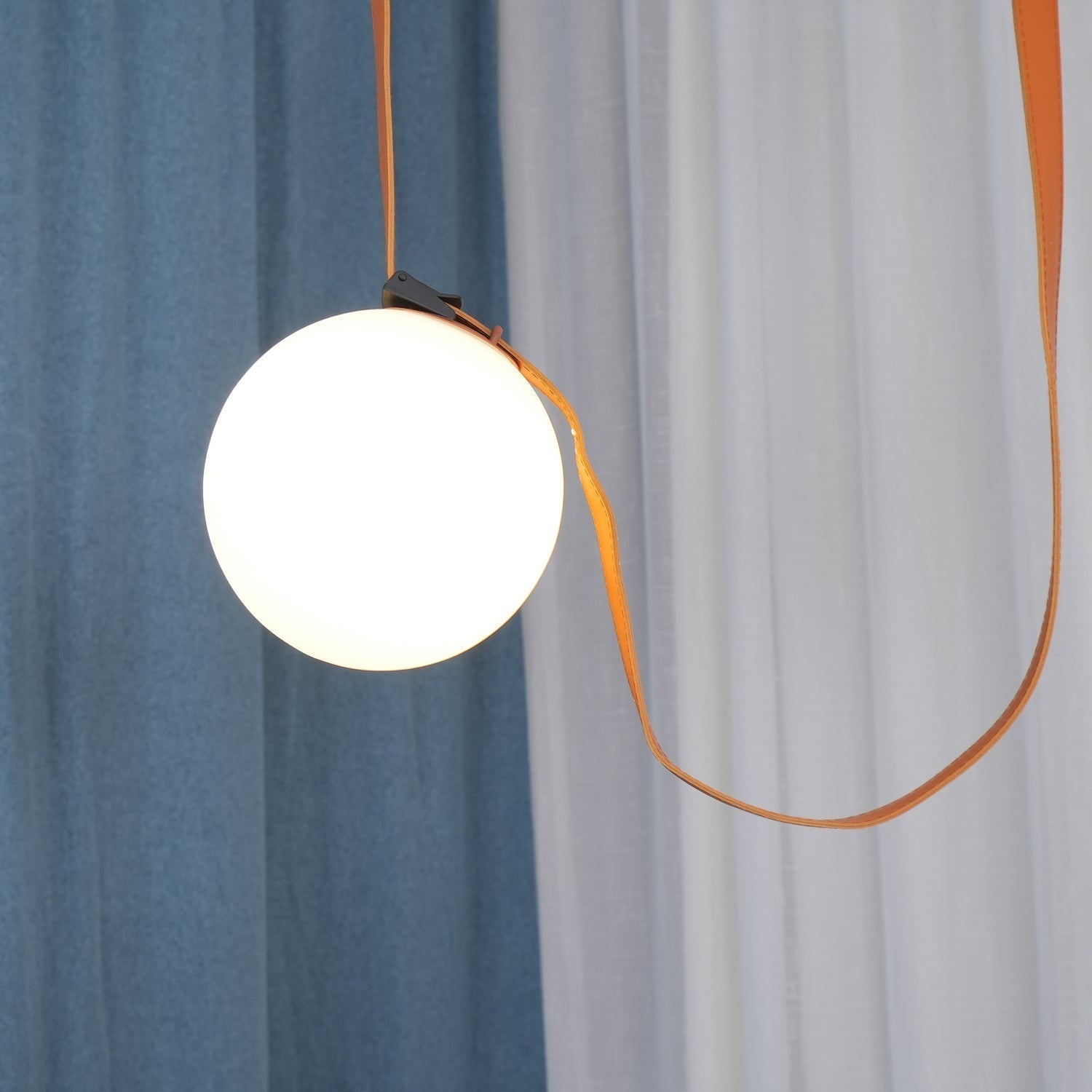 Velinenne Pendant Lamp Leather Belt Glass