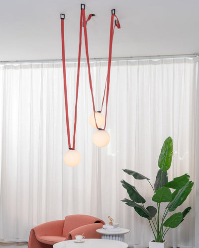 Velinenne Pendant Lamp Leather Belt Glass