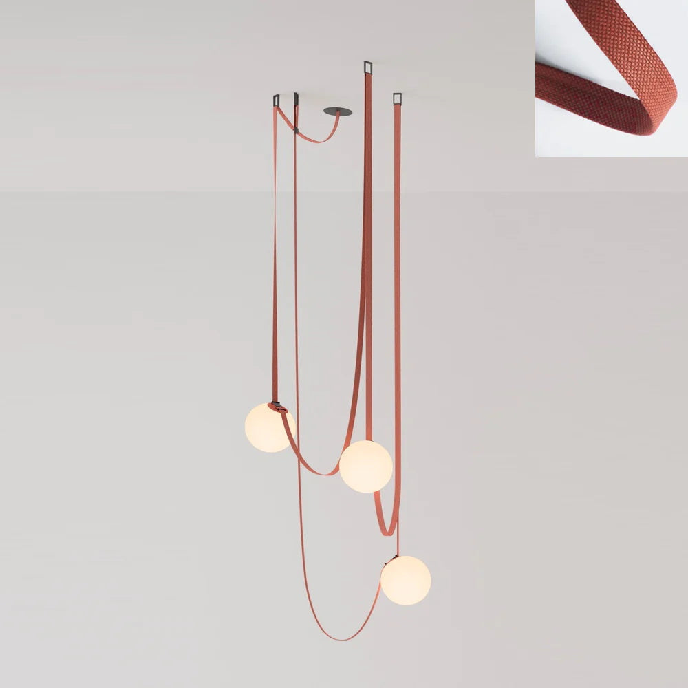 Velinenne Pendant Lamp Leather Belt Glass