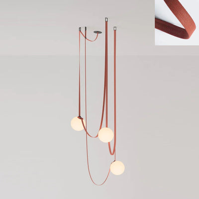 Velinenne Pendant Lamp Leather Belt Glass
