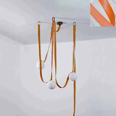 Velinenne Pendant Lamp Leather Belt Glass