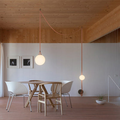 Velinenne Pendant Lamp Leather Belt Glass