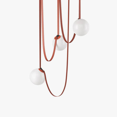 Velinenne Pendant Lamp Leather Belt Glass