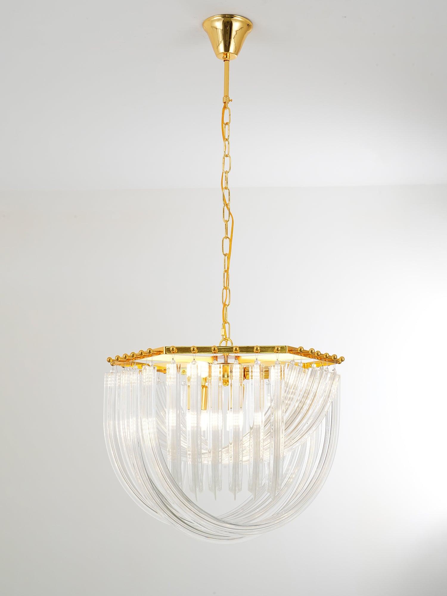 Sylnen Chandelier Clear Curved Tiered