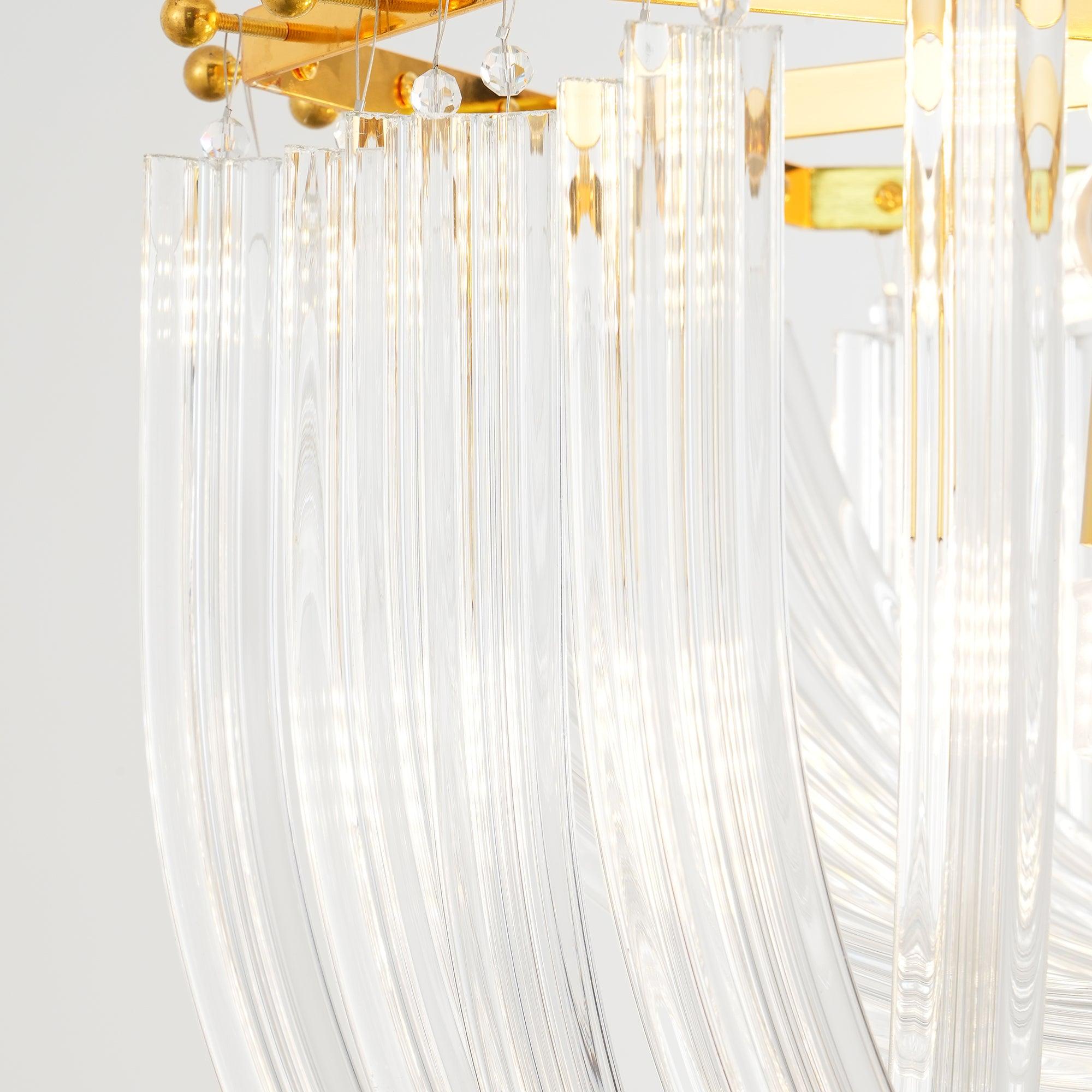 Sylnen Chandelier Clear Curved Tiered