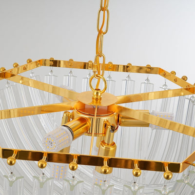 Sylnen Chandelier Clear Curved Tiered