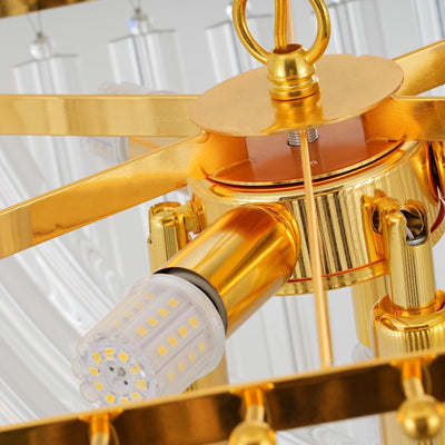 Sylnen Chandelier Clear Curved Tiered