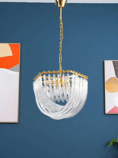 Sylnen Chandelier Clear Curved Tiered