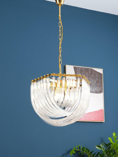 Sylnen Chandelier Clear Curved Tiered
