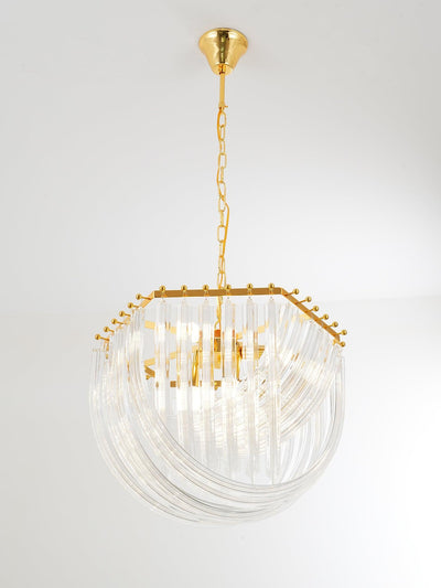 Sylnen Chandelier Clear Curved Tiered