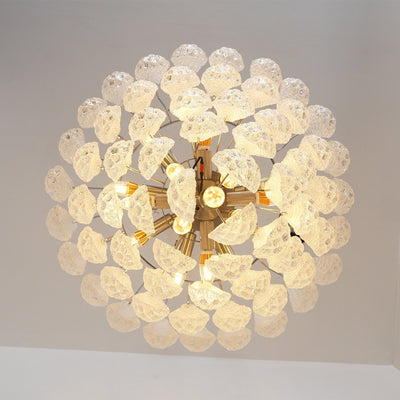 Velerine Chandelier Clear Murano Glass Dewdrop Layered
