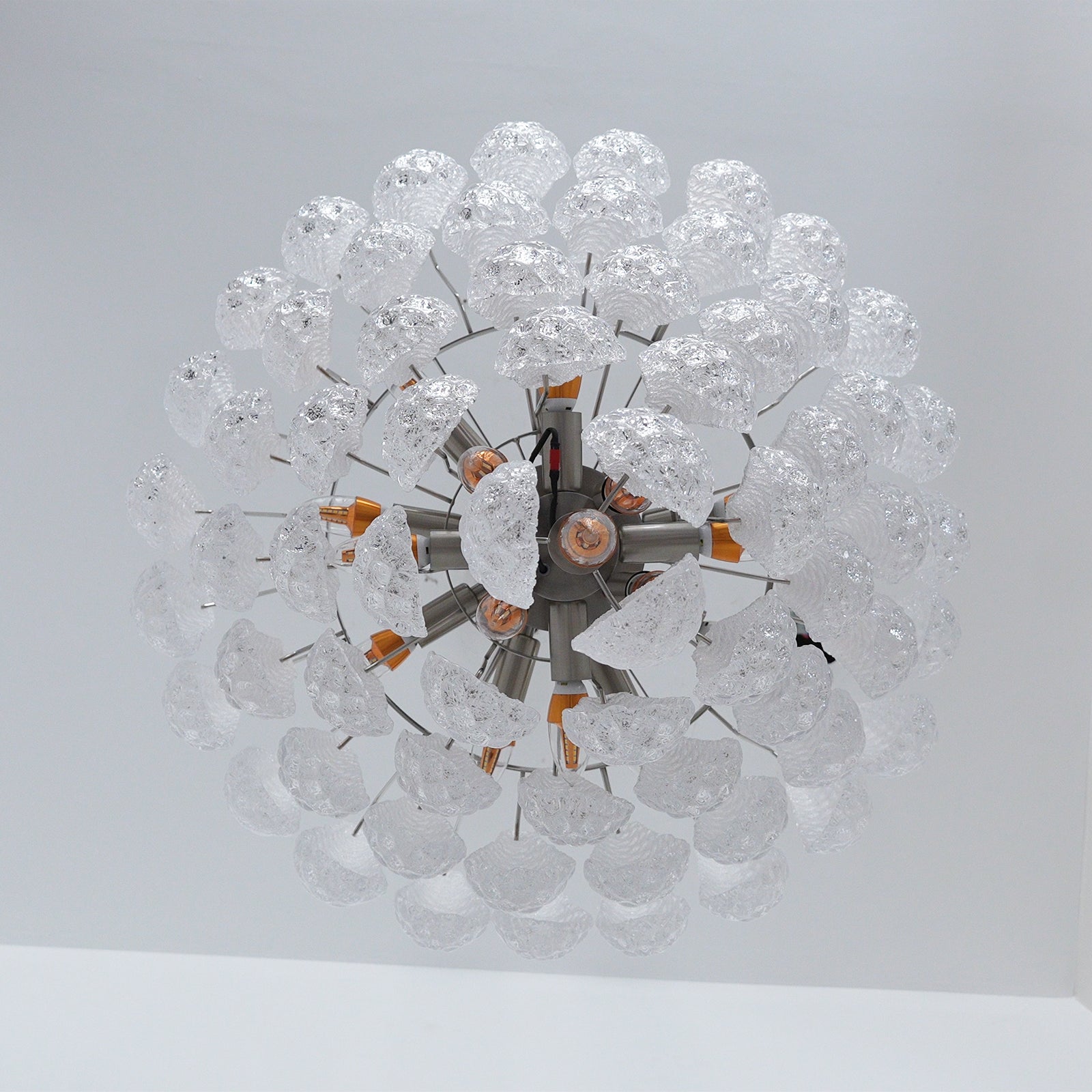 Velerine Chandelier Clear Murano Glass Dewdrop Layered