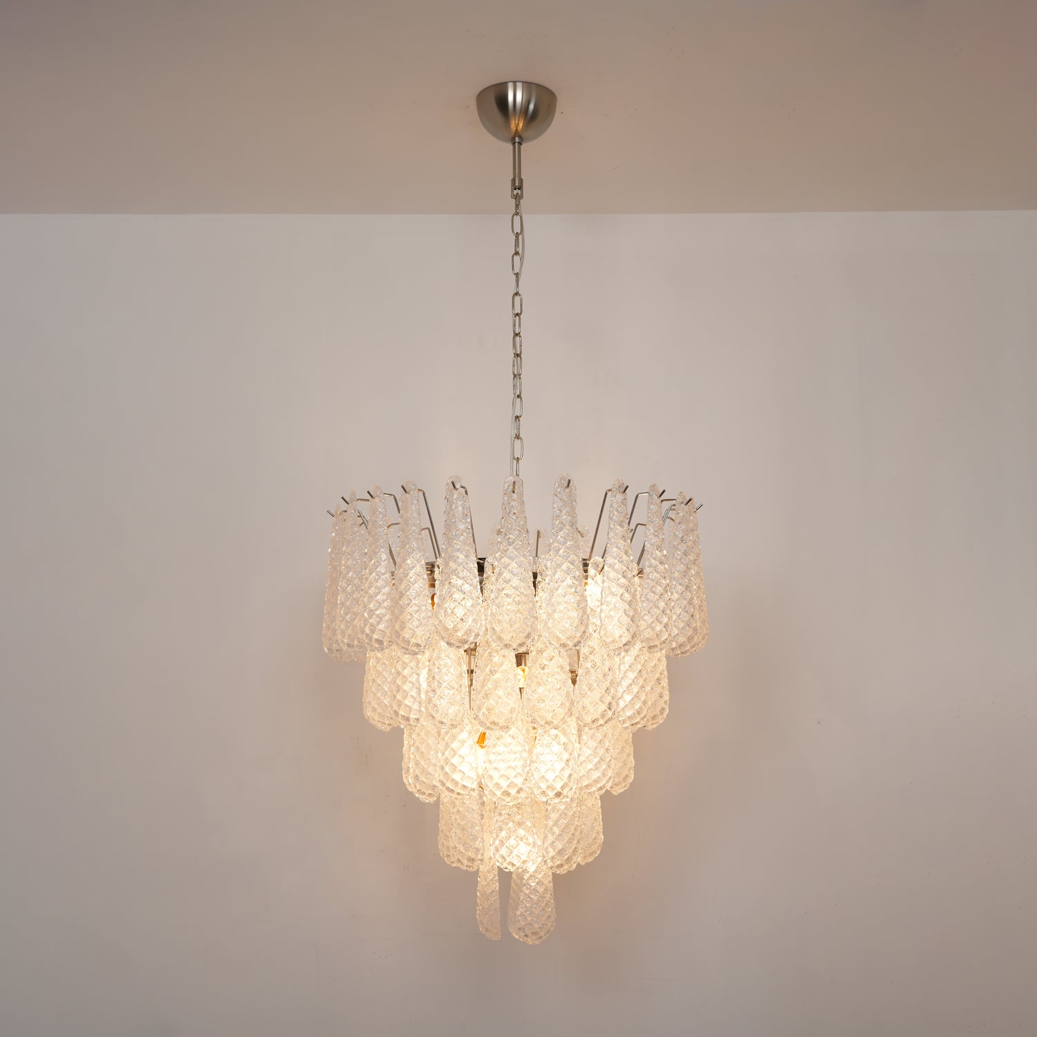Lioralella Chandelier Clear Droplets Murano Glass Waterfall Diamond