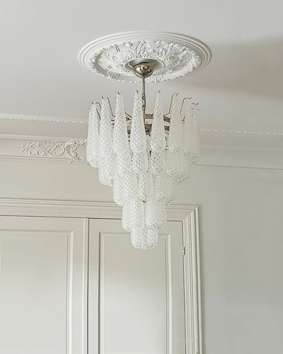 Lioralella Chandelier Clear Droplets Murano Glass Waterfall Diamond